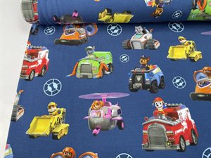 Bomuldsjersey - med Paw Patrol i marine